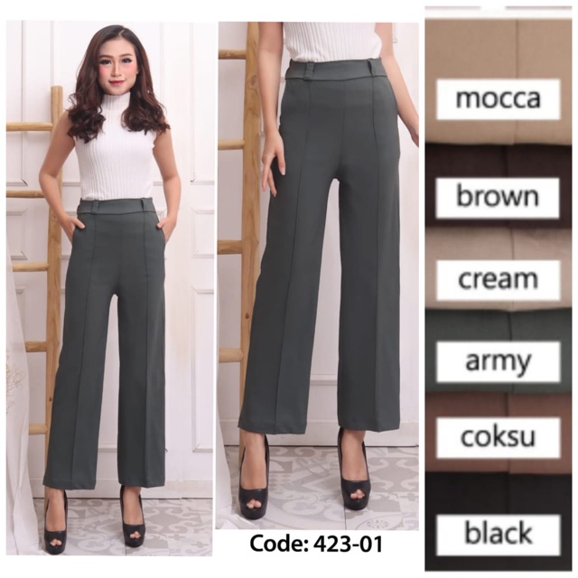 Celana panjang kulot slim / Celana Kulot Bahan Wanita / Kulot Panjang Wanita / Celana Panjang Kulot