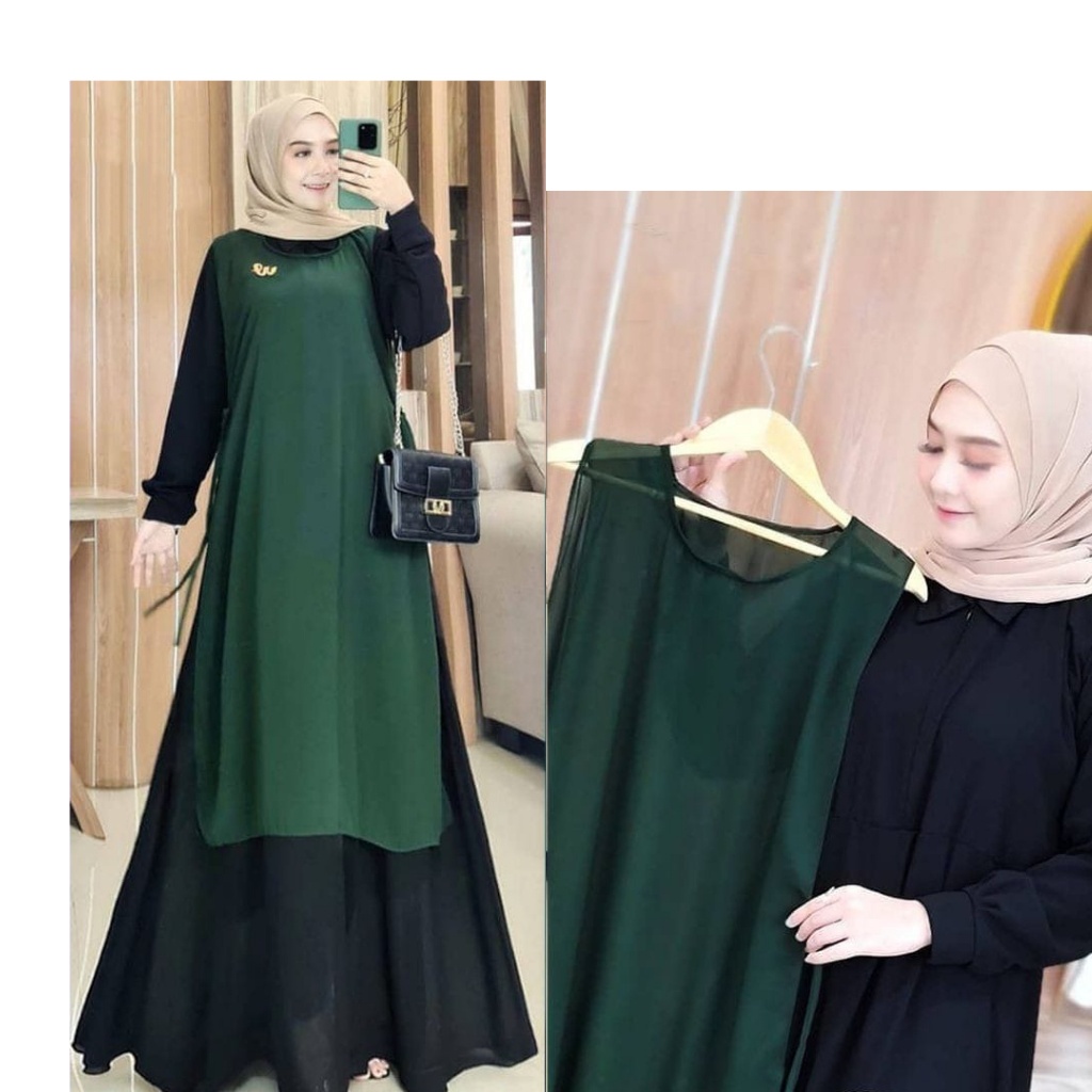 Gamis Remaja Kekinian Murah Syari Model Wanita Dewasa F5P7 Terlaris Best Seller Muslimah Cewek Terba