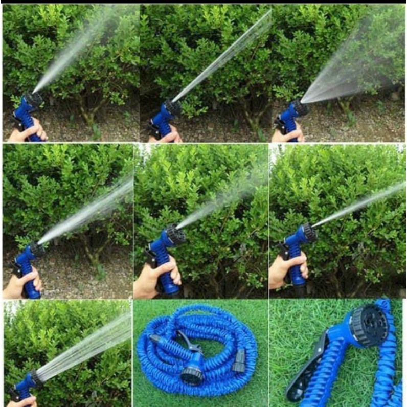 MAGIC HOSE PIPE + SPRAY GUN 15M SELANG AIR AJAIB MAGIC ELASTIS GARDEN