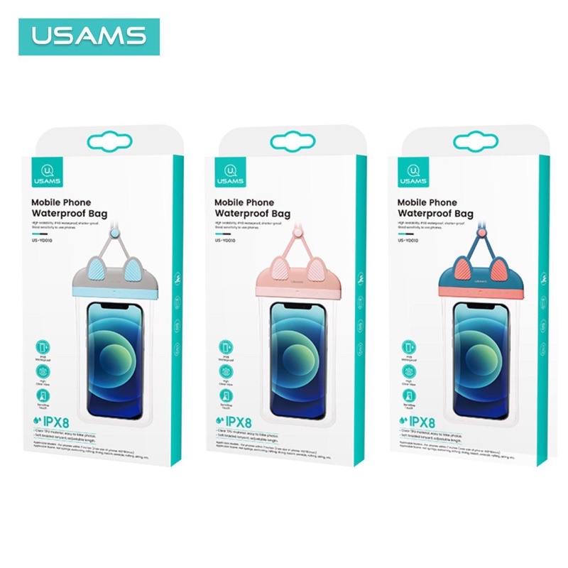 BASEUS USams Waterproof BAG Case HandPhone Anti Air Slip Cover ORIGINAL