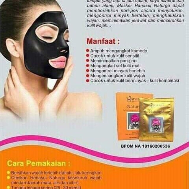 `ღ´ PHINKL `ღ´ (per box isi 10) ⓗⓐⓝⓐⓢⓤⓘ Naturgo box hanasui untuk angkat komedo white black head pengecil pori masker peel off