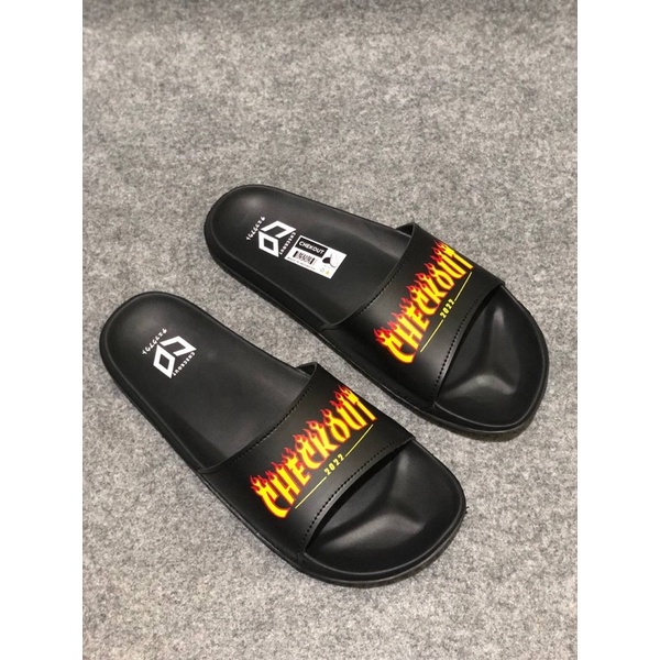 SANDAL SLIDE CHECKOUT WAVE PRIA WANITA