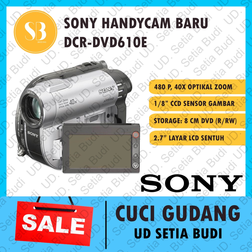 Handycam Sony DCR-DVD610E DVD 610 Camcorder Baru Murah