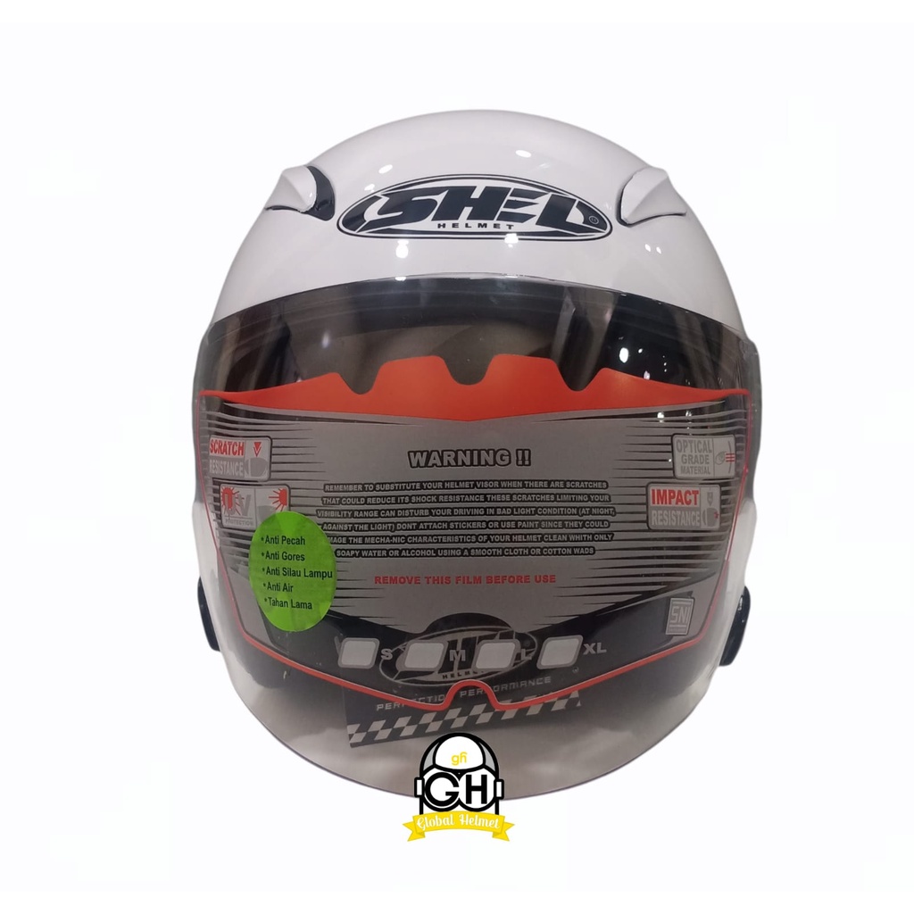 Helm Shell Rover Solid White Helm Shel Rover Solid Double Visor Original