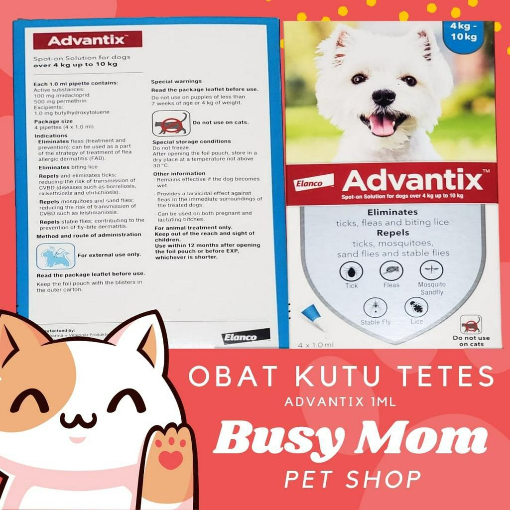 Obat Tetes Kutu Anjing Advantix 1ml dan 4ml