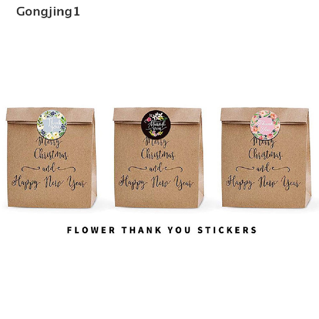 Gongjing1 500Pcs Stiker Label Segel Tulisan Thank You Untuk Pesta Pernikahan / Scrapbook