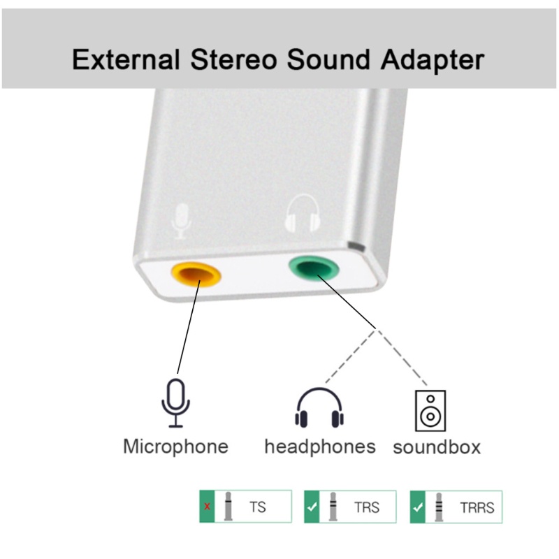 Btsg Adapter Audio Eksternal USB Tipe c Untuk Windows Mac Linux