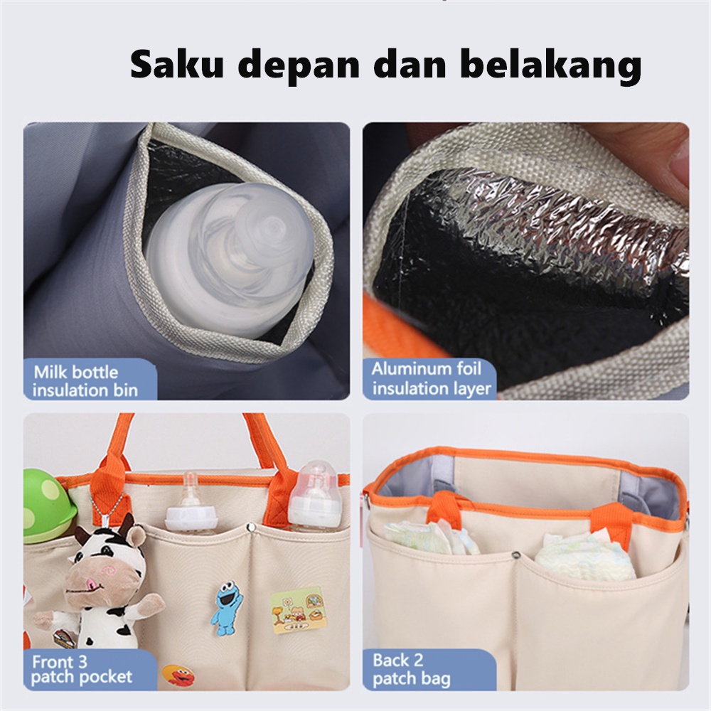 Fashion Tas Bayi Besar Multifungsi/ Fashion Diaper Bag / Tas Bayi Murah/ Tas Wanita/ Premium Baby Bag