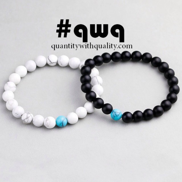 gelang couple korea (sepasang) custom blue howlite top best seller