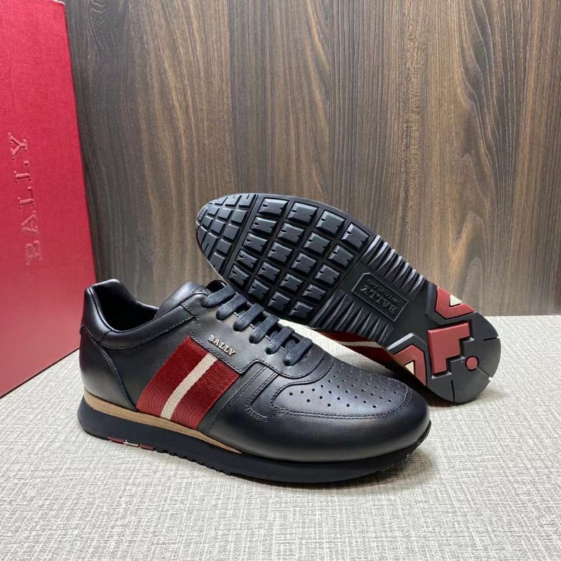 bally sneaker shoes mirror quality sepatu kets kulit asli hitam Black terlaris