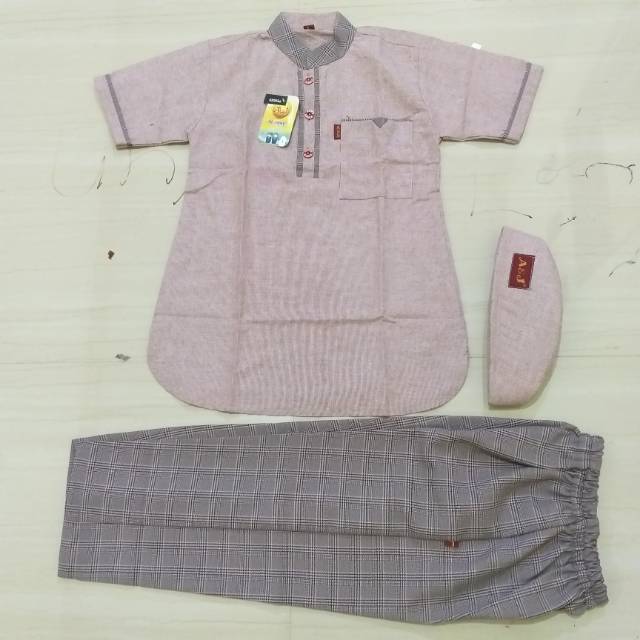 MERAH MUDA O2 - BAJU KOKO ANAK PAKISTAN KOTAK AJ A&J AL JAMI CIREBON JAWA BARAT