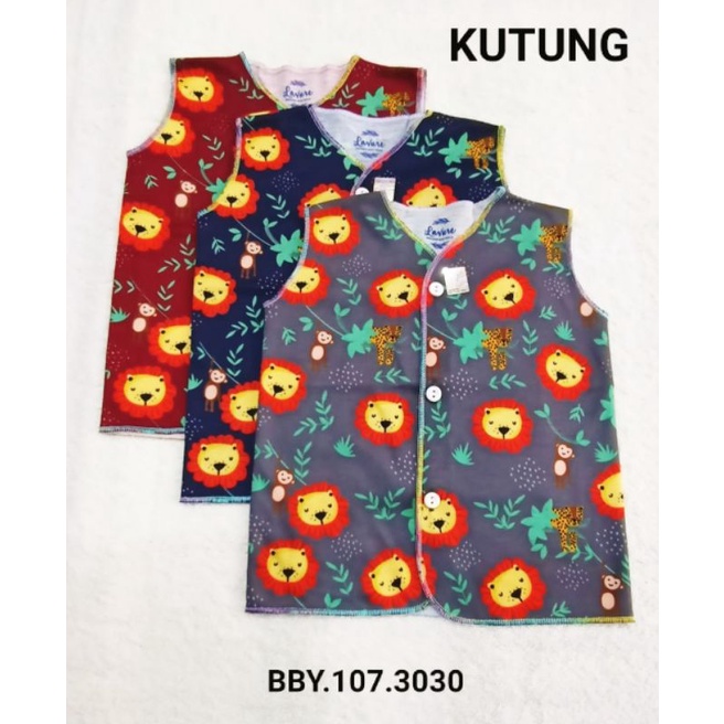 3Pcs baju bayi 0-3m NASUKA katun halus SNI Baju bayi Newborn Premium Pakaian Bayi Baru Lahir-3pc singa kutung