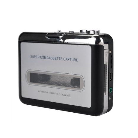 Converter Ezcap usb 5 pin tape cassette capture to mp3 stereo hifi auto reverse bass with audio 3.5mm 218 ezcap218