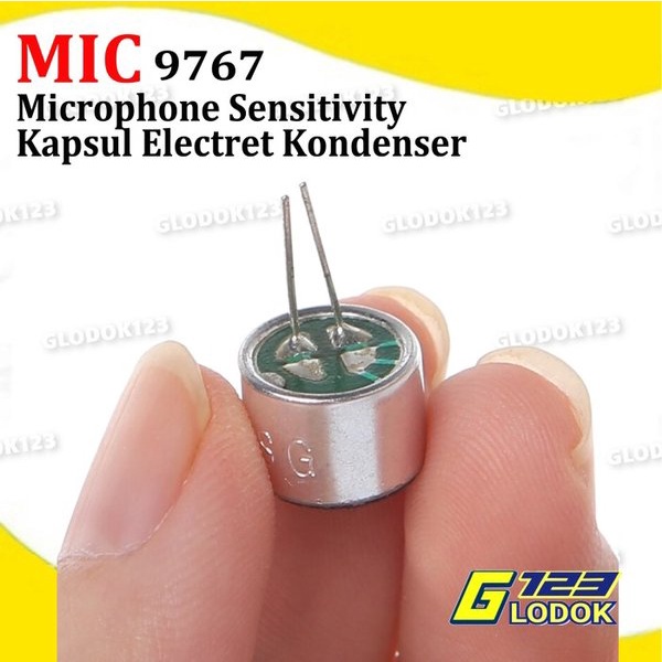 Mic 9767 9x7mm 2 Pins Capacitive Capsule Electret Microphone Condenser