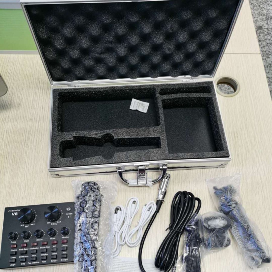 [WAE] PAKET SOUND CARD V8 BLUETOOTH + MIC AND HANDSFREE PACK KOPER
