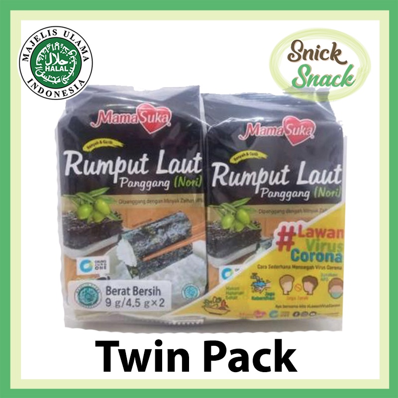 

Mamasuka Rumput Laut Original Twin Pack 2 Bungkus Mama Suka Seaweed Laver