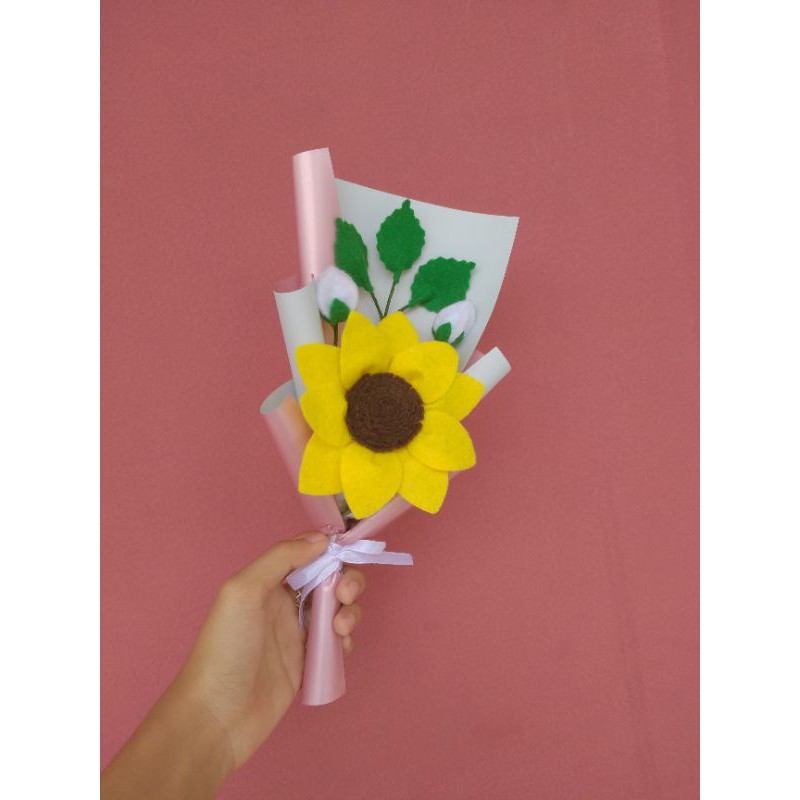 bunga flanel 1 tangkai