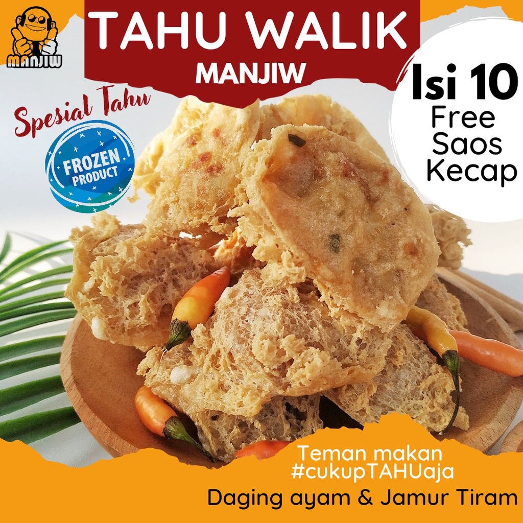 

FROZEN TAHU WALIK AYAM JAMUR TIRAM ISI 10pcs TANPA PENGAWET 100% HALAL