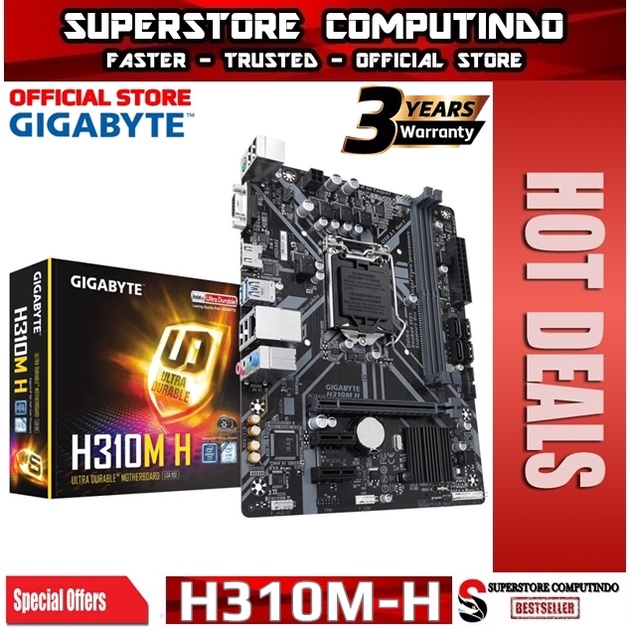 Motherboard Gigabyte H310M-H (LGA1151, H310, DDR4, USB3.1, SATA3)