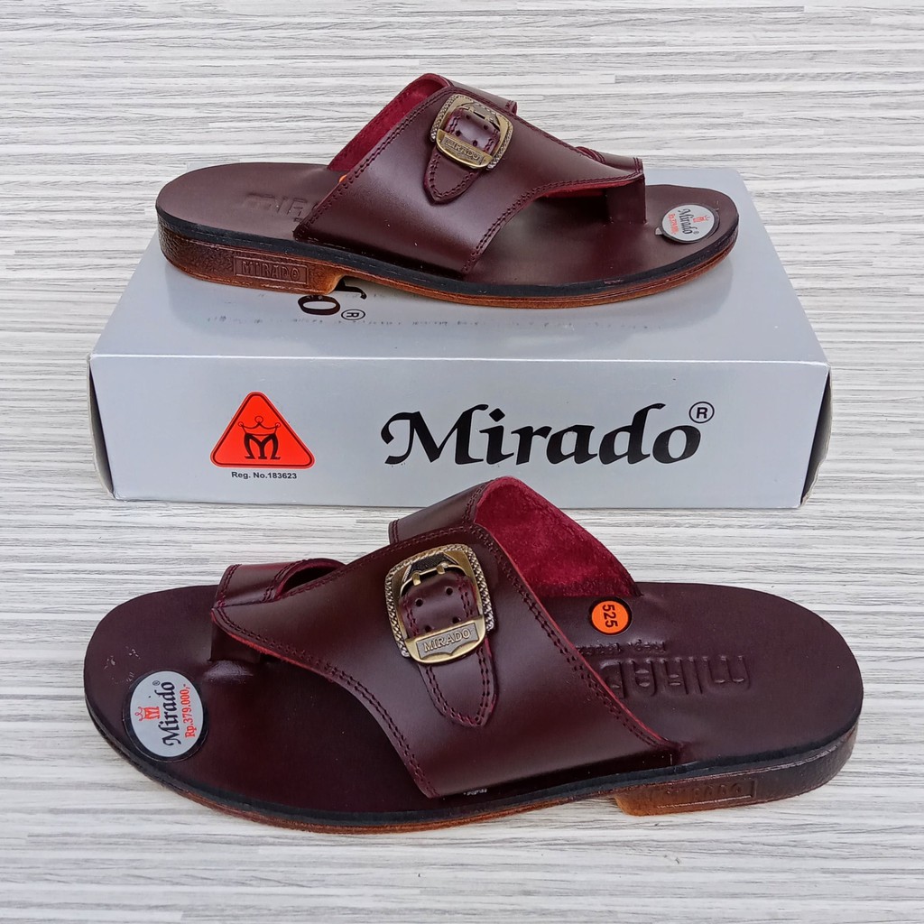 Mirado 525 sandal slide pria kulit asli original / sandal kulit asli pria mirado model jepit jempol 