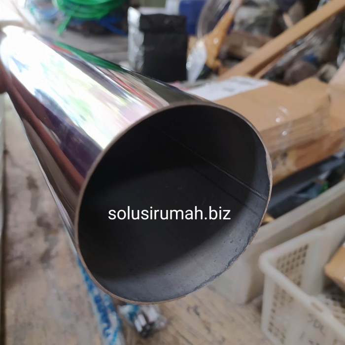 PER10CM PIPA STAINLESS 3&quot; TEBAL 1MM 1 MM 3 INCH PIPE SS POTONGAN CUT