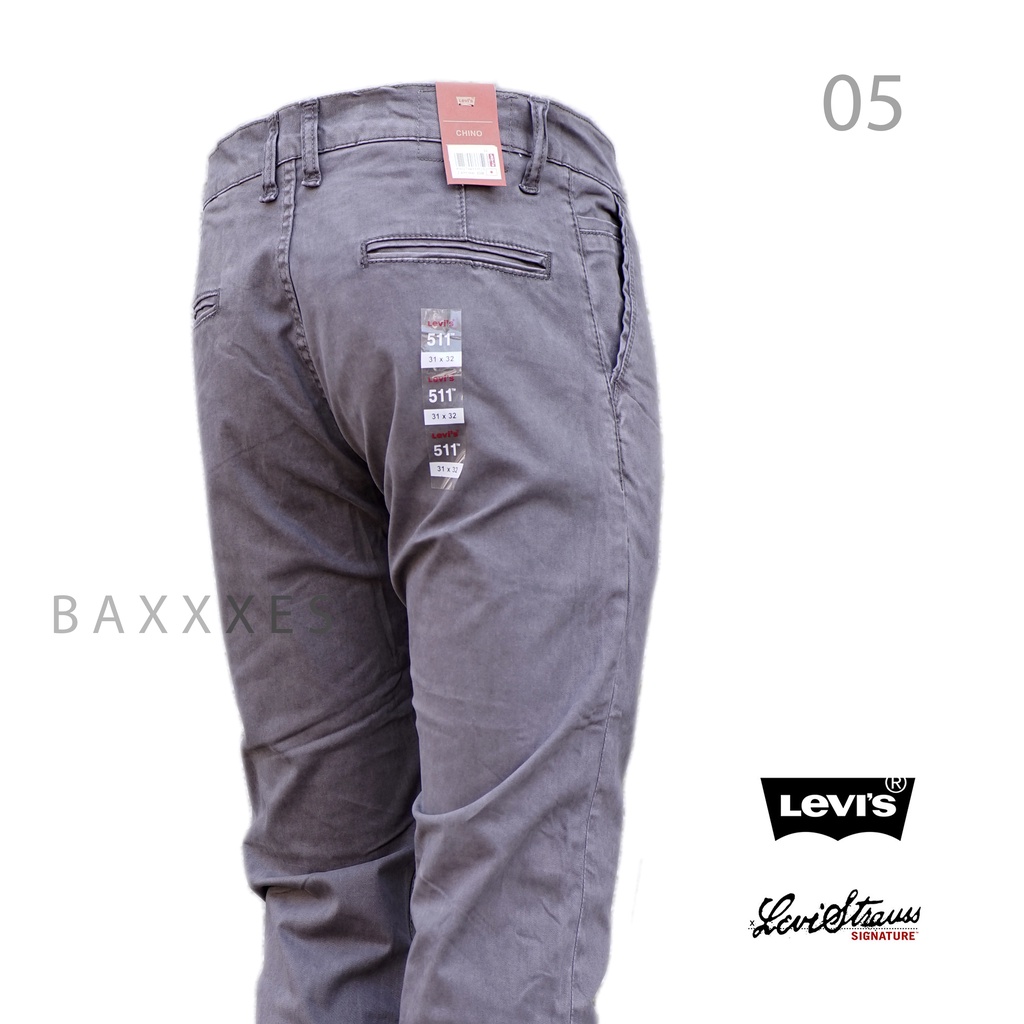 Levis 511 Chino Slim Fit - Celana Panjang Pria - Dark Grey