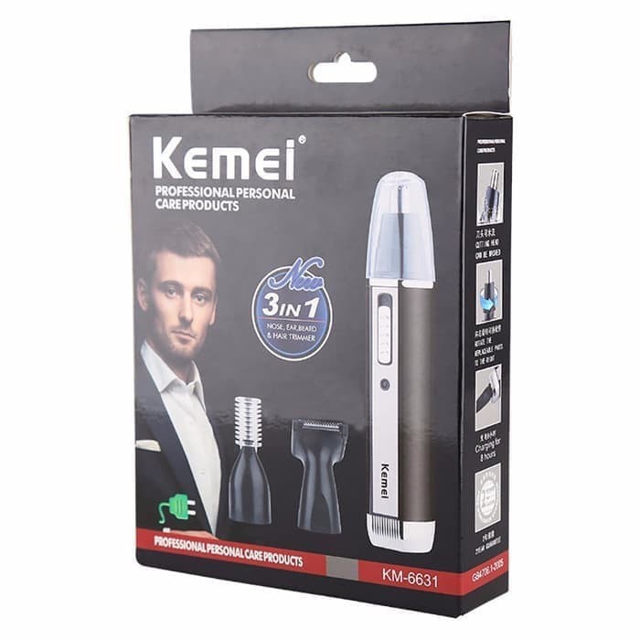 Kemei KM-6631 Alat Cukur Pencukur Jenggot Bulu Hidung Kumis