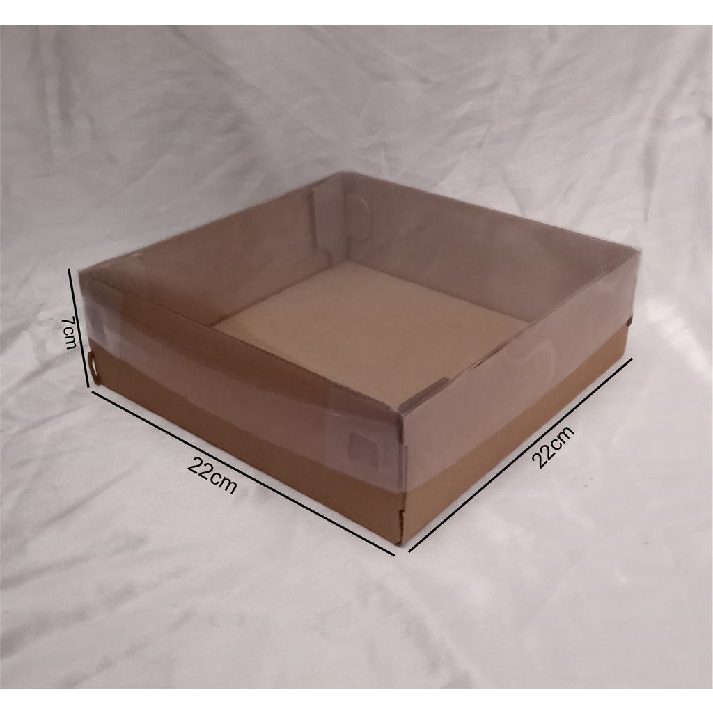

Box Full Tutup Mika 22x22x7 cm / DIE CUT/ Box Puding Box Cake (10pcs)