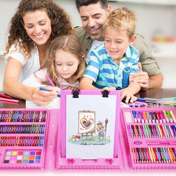 

Kekinian - Alat Lukis Set Super Mega Art 208 PCS Crayon Oil Paste Pensil Warna Pensil Warna Cair Anak Mewarnai .,