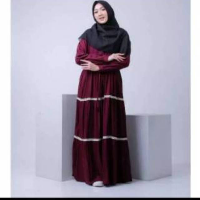Gamis Canda Rempel Susun Renda Canda Renda