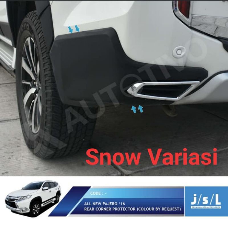 Protektor Belakang All New Pajero 2016 2018 Rear Corner Protector Hitam Silver Putih JSL