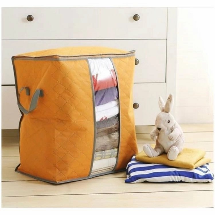 Tas Tempat Penyimpanan Bedcover Selimut Sprei Pakaian STORAGE BAG 88 Bahan Serat Bambu Serbaguna