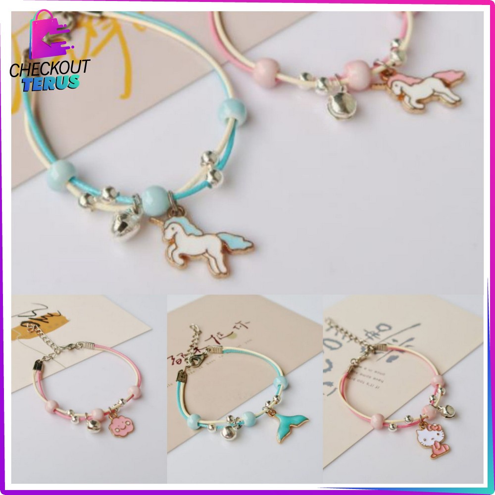 CT K75 Gelang Wanita Karakter Gelang Persahabatan Motif Kartun Tali Gelang Bracelet Korean style Fashion Lucu