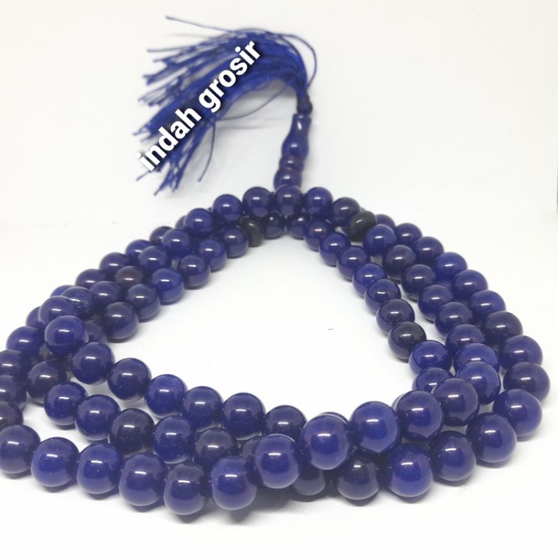 TASBIH 10MM BATU BLUE JADE 99BUTIR NATURAL