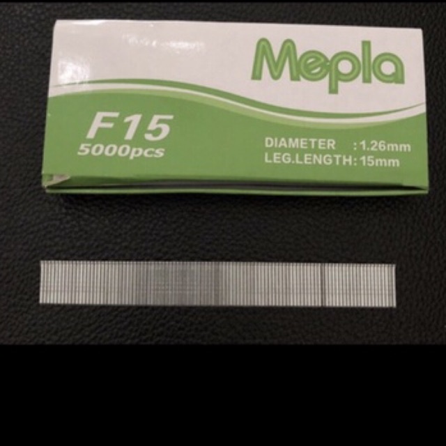 

MEPLA F15 isi staples air gun nailer 15mm refill paku tembak 5000pcs anak hekter tembak angin stapler staple refil isi ulang anak hekter tembak staples shoot fill airgun nailer F 15 ( 15 mili ) finish nail