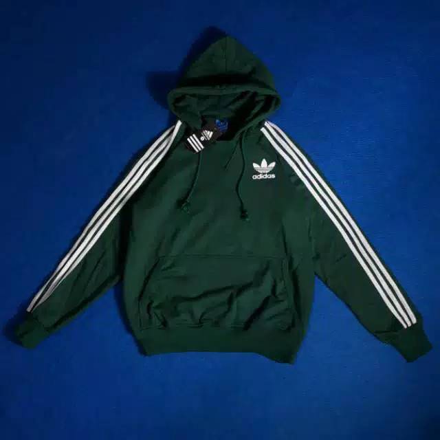 JAKET HOODIE ADIDAS HIJAU