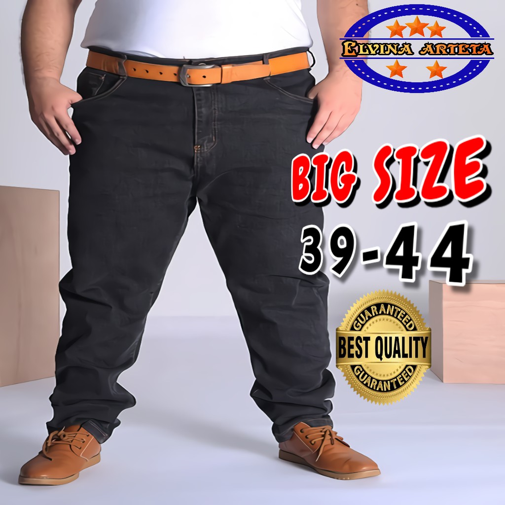 Celana Panjang Jeans Pria Jumbo Big Size 37 - 44 Reguler Fit Non Streach