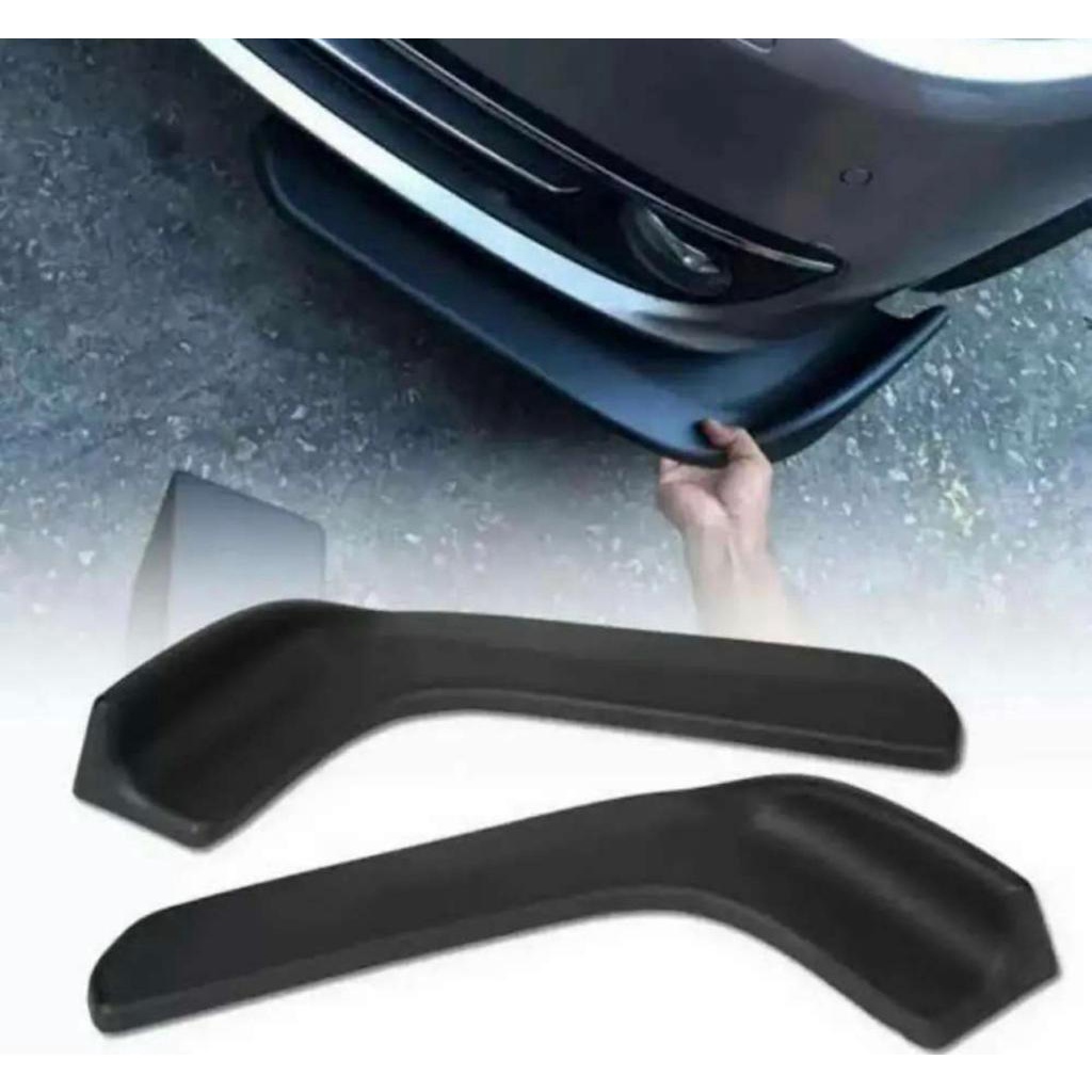 Winglet Bumper Depan Mobil Universal Hitam