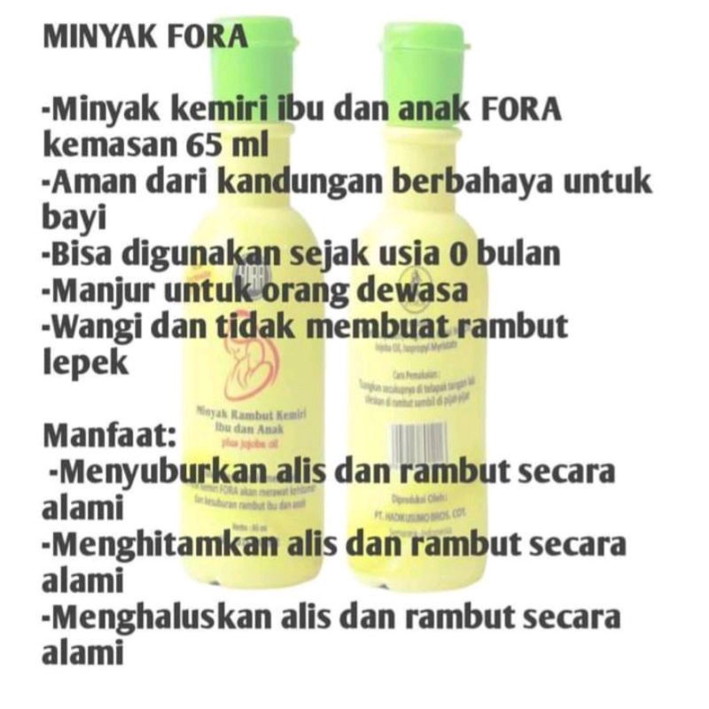 Minyak Kemiri Murni + Jojoba Oil Penumbuh Rambut &amp; Alis FORA