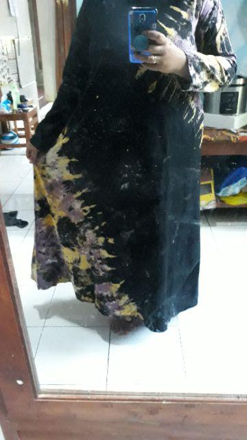 Bisa Pilih Warna Td2 Gamis Kaos Pelangi Tiedye Batik Payung Jumbo Syari