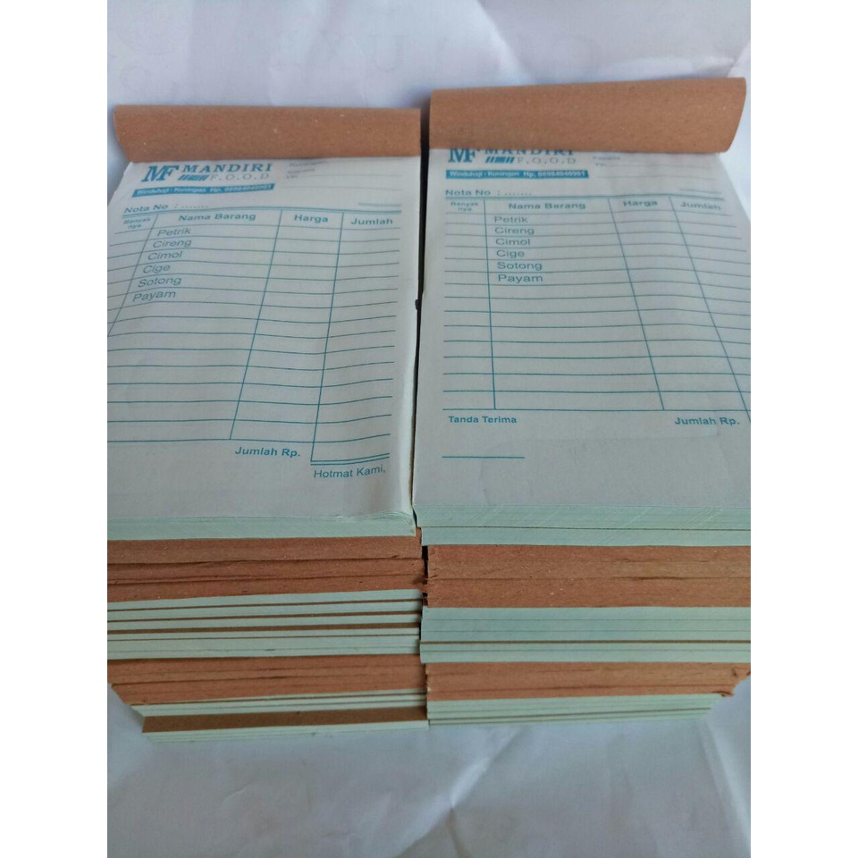 CETAK NOTA 3 PLY/ NOTA CUSTOM 1/4