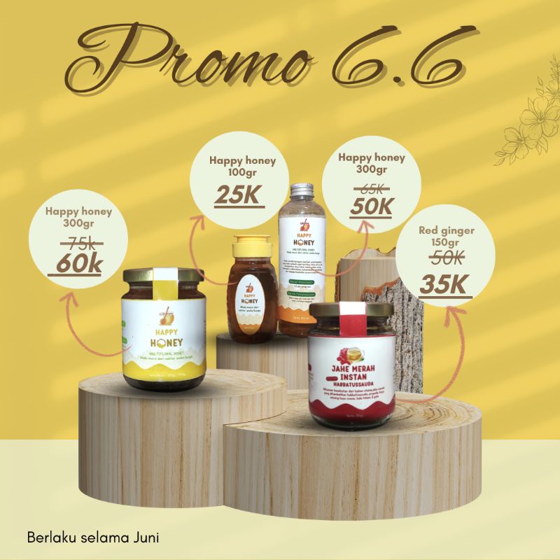 

Madu Happy / Happy Honey 300 ml / Jahe Merah / Red Ginger