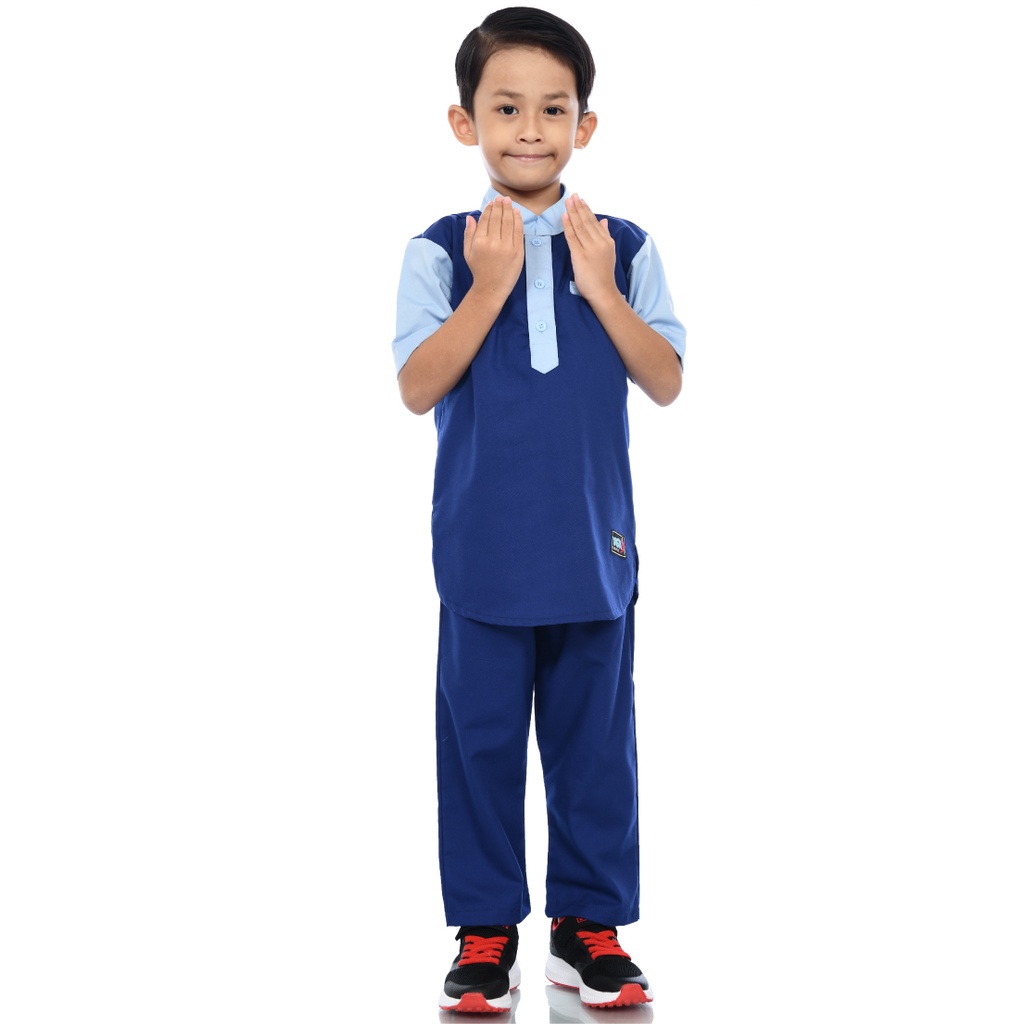 Baju Setelan Koko Anak Laki Laki Warna Biru | Yasta Fashion