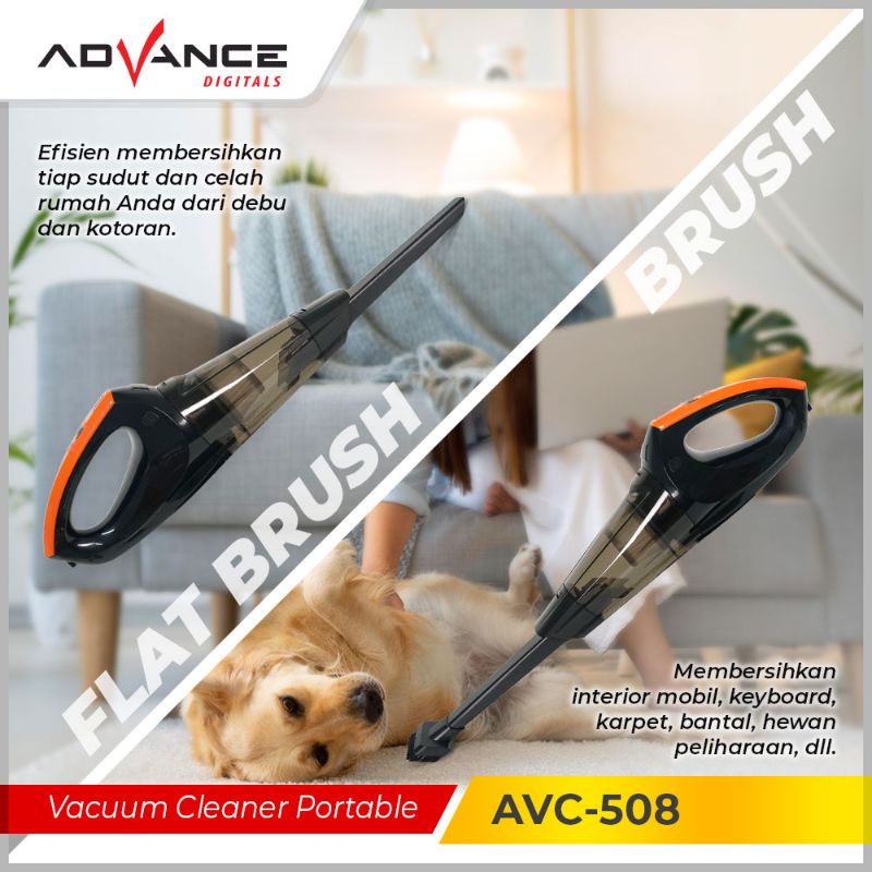 Advance Vacuum Cleaner Portable / Penyedot Debu Tanpa Kabel AVC-508