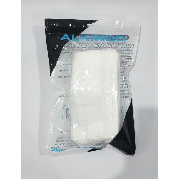 MASKER 3 PLY isi 50pc / FACE MASK / DISPOSABLE MASK / MASKER 3PLY EARLOOP ISI 50pc