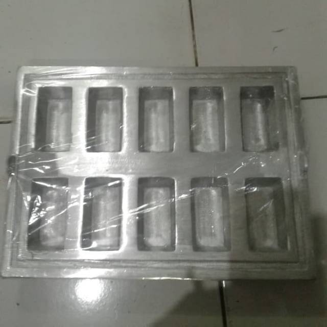 Cetakan kue balok aluminium / cetakan kue balok lumer / loyang kue balok