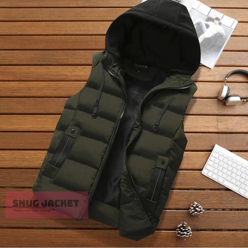 Rompi hoddie pria /Rompi hoddie motor/Rompi tebal tahan anti air/Rompi tebal Anti angin