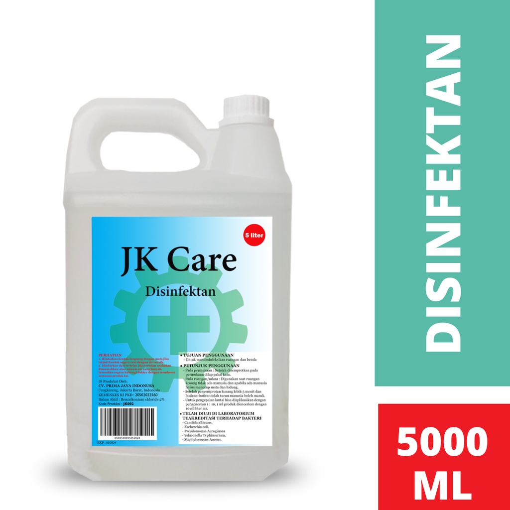 JKCARE DISINFEKTAN 5 LITER EFEKTIF MEMBUNUH KUMAN DAN BAKTERI