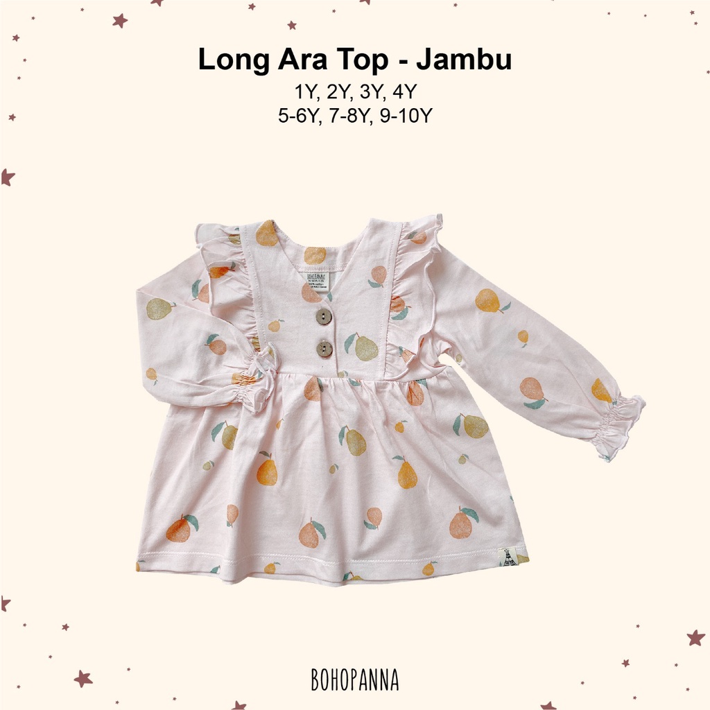 Bohopanna Long Ara Top (Atasan Anak Perempuan 1-10 Tahun)