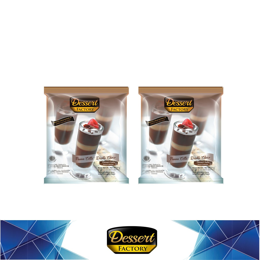 

2 Sachet Panna Cotta Double Choco DESSERT FACTORY [not] Puding Pudding Agar-Agar